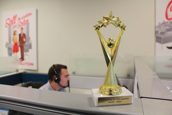 Employee of the month trophy.